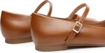 Trary Mary Jane Shoes Women, Ballet Flats Square Toe Ankle Strap Flats for Women, Adjustable Buckle Comfortable Dress Shoes - Image 5
