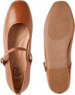 Trary Mary Jane Shoes Women, Ballet Flats Square Toe Ankle Strap Flats for Women, Adjustable Buckle Comfortable Dress Shoes - Image 6