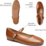 Trary Mary Jane Shoes Women, Ballet Flats Square Toe Ankle Strap Flats for Women, Adjustable Buckle Comfortable Dress Shoes - Image 7