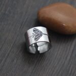 Eilygen Couple Gifts Pinky Promise Ring Set Adjustable Matching 2 Rings Anniversary Jewelry for Couple Best Friend Birthday Gifts - Image 3