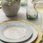 Lenox Dinnerware Set, Westmore 5-Piece Place Setting Set, Service for 1, Bone China Dinnerware, Dishwasher And Microwave Safe, Plate, Saucer, and Teacup, Kitchen and Dining (White/Blue, 5 Piece) - Image 4