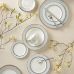Lenox Dinnerware Set, Westmore 5-Piece Place Setting Set, Service for 1, Bone China Dinnerware, Dishwasher And Microwave Safe, Plate, Saucer, and Teacup, Kitchen and Dining (White/Blue, 5 Piece) - Image 7