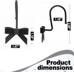 12 Pcs Black Bow Shower Curtain Hooks, Black Shower Curtain Hooks for Bathroom Decorative, Cute and Mysterious，Rust-Resistant Hook - Image 4