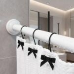 12 Pcs Black Bow Shower Curtain Hooks, Black Shower Curtain Hooks for Bathroom Decorative, Cute and Mysterious，Rust-Resistant Hook - Image 7