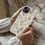 MERRO for iPhone 15 Case - Wireless Charging Compatible - Dual-Layer Hard Shell & Silicone Cover - Protective Phone Case with Cute Wildflower Designs for Women - Floral Whisper - Image 3