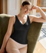 LODAY Compression Tanks for Women Shapewear Tank Top Tummy Control V Neck Camisole Cami Tops - Image 4