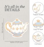 Steel Mill & Co Teapot Shaped Notepad, Die-Cut Note Pad with 82 Sheets, Cute Stationery for Tea Lovers, Fun Office Supplies (Teapot) - Image 7