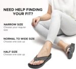 AEROTHOTIC Comfy Flip Flops for Women with Arch Support Orthotic Footbed Stylish Faux Leather Padded Straps with Soft Toe Post & Non-Slip Sole Slip On Casual Indoor and Outdoor Ladies Sandals - Image 4