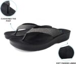 AEROTHOTIC Comfy Flip Flops for Women with Arch Support Orthotic Footbed Stylish Faux Leather Padded Straps with Soft Toe Post & Non-Slip Sole Slip On Casual Indoor and Outdoor Ladies Sandals - Image 7
