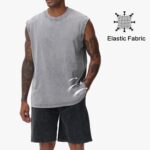 Mens Cotton Sleeveless Tank Tops Cut Off Muscle Gym T Shirts Running Beach Loose Fit Tees - Image 4