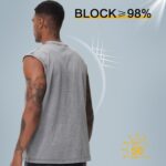 Mens Cotton Sleeveless Tank Tops Cut Off Muscle Gym T Shirts Running Beach Loose Fit Tees - Image 5