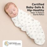 Baby Swaddle Sleep Sacks with Zipper - 3-Pack Swaddles for Newborns 0-3 Months, Infant, Baby Girls, Boys, Soft & Durable Newborn Sleep Sack, Easy Diaper Change Swaddling Blanket (Bumble Bear, OS) - Image 5