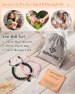 Father Daughter Matching Heart Bracelets- Fathers' Day, Birthday, Back to School, Christmas Gifts - Image 7