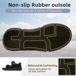 Diabetic Sandals for Men Wide Toe Swollen Feet Adjustable for Foot Pain ReliefOpen Toe Casual Athletic Sandals for Outdoor Beach Travel Summer - Image 7