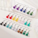 Kesaplan Dangle Earrings for Women Trendy Crystal Lightweight Colorful Gemstone Earrings Drop Healing Stone Beaded Earring Jewelry Gifts for Women Mother’s Day Christmas Birthday Party - Image 7