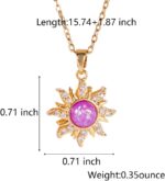 Crystal Sun Necklace for Women Boho Sun Pendant Necklace Gold Sun Necklaces Hippie Necklaces Trendy Jewelry - Image 3