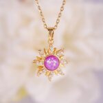Crystal Sun Necklace for Women Boho Sun Pendant Necklace Gold Sun Necklaces Hippie Necklaces Trendy Jewelry - Image 5