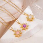 Crystal Sun Necklace for Women Boho Sun Pendant Necklace Gold Sun Necklaces Hippie Necklaces Trendy Jewelry - Image 6