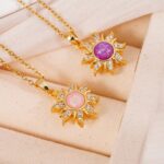 Crystal Sun Necklace for Women Boho Sun Pendant Necklace Gold Sun Necklaces Hippie Necklaces Trendy Jewelry - Image 7