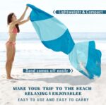 Beach Blanket Sandproof Waterproof 10'×9' 1-8 Adults Oversized,Compact Lightweight Durable Beach Mat for Travel Camping Hiking Picnic Blanket - Image 3
