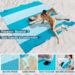 Beach Blanket Sandproof Waterproof 10'×9' 1-8 Adults Oversized,Compact Lightweight Durable Beach Mat for Travel Camping Hiking Picnic Blanket - Image 4