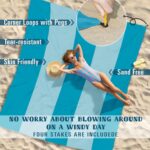 Beach Blanket Sandproof Waterproof 10'×9' 1-8 Adults Oversized,Compact Lightweight Durable Beach Mat for Travel Camping Hiking Picnic Blanket - Image 5