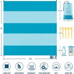 Beach Blanket Sandproof Waterproof 10'×9' 1-8 Adults Oversized,Compact Lightweight Durable Beach Mat for Travel Camping Hiking Picnic Blanket - Image 7