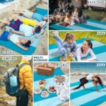 Beach Blanket Sandproof Waterproof 10'×9' 1-8 Adults Oversized,Compact Lightweight Durable Beach Mat for Travel Camping Hiking Picnic Blanket - Image 8