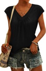 WIHOLL Tank Tops for Women Summer Shirts V Neck T-Shirts Beach Vacation Clothe Boho Sleeveless Basic Tees Fashion Clothing - Image 3
