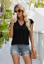 WIHOLL Tank Tops for Women Summer Shirts V Neck T-Shirts Beach Vacation Clothe Boho Sleeveless Basic Tees Fashion Clothing - Image 4