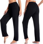 Envlon Women's Yoga Pants with Pockets Comfy Stretch Loose Wide Leg Casual Pants Breathable Running Workout Lounge Pants - Image 4