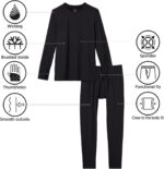 Cuddl Duds Mens Heavyweight Cold Weather Fleece Lined Thermal Set – Long Sleeve Shirt & Leggings – Lounge Sets for Men - Image 6