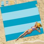 Beach Blanket Sandproof Waterproof 10'×9' 1-8 Adults Oversized,Compact Lightweight Durable Beach Mat for Travel Camping Hiking Picnic Blanket - Image 2