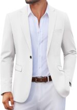 COOFANDY Men's Casual Blazer One Button Sport Coats Lightweight Suit Jacket - Image 2