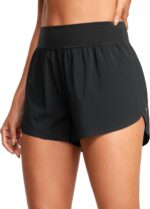 CRZ YOGA High Waisted Split Running Shorts for Women 3" - Comfy Mesh Liner for Workout Athletic Gym Track Quick Dry - Image 2