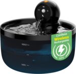 Cat Water Fountain Wireless Cordless: Cat Fountain for Drinking Battery Operated - 88oz/2.6L Black Pet Water Fountain Rechargeable - Quiet Cats Water Bowl Dispenser with Motion Sensor - Small Animals - Image 2