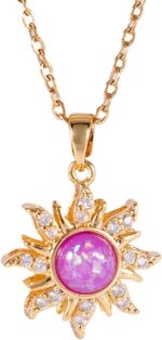 Crystal Sun Necklace for Women Boho Sun Pendant Necklace Gold Sun Necklaces Hippie Necklaces Trendy Jewelry - Image 2