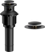 FORIOUS Bathroom Sink Drain with Overflow, Pop Up Drain Assembly with Detachable Basket Stopper, Anti-Explosion and Anti-Clogging Drain Strainer, 304 Stainless Steel, Matte Black - Image 2