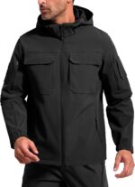 FREE SOLDIER Men's Waterproof Softshell Jacket Fleece Lined Outdoor Jacket Tactical Military Hoodie Windbreaker - Image 2