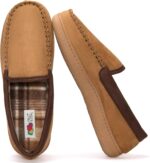 Fruit of the Loom Men’s Memory Foam House Slippers Indoor Outdoor – Microsuede Venetian Cozy Warm Men’s Slippers Plush House Shoes, Sizes 7-14 - Image 2