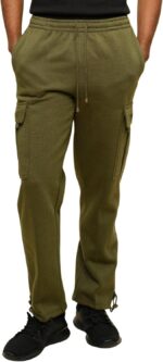 G-Style USA Men's Solid Fleece Heavyweight Cargo Pants - Image 2