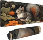 Gaming Mouse Pad, William Morris Style Squirrel Mouse Pad 11.8 x23.6 Inch Computer Mouse Mat Keyboard Full Desk Mousepad for Gaming, Office, Home - Image 2
