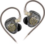 KZ Merga in Ear Monitor Headphones, High-Reslution Tuning Wired Earbuds Earphones,KZ Earbuds Bass 2pin 3.5mm Sports Music Game in Ear Monitor Headphone for System Singers (Black Cable, No Mic) - Image 2