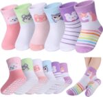LANLEO Baby Non Slip Socks with Grippers Toddler Girls Boys Kids Grip Cotton Socks 6 Months-5 Year Old - Image 2