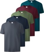 Little Beauty 5 Pack Men's T-Shirts Crew Neck Short Sleeve Cotton Tee Casual Summer Tops - Image 2