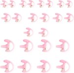 Lsgoodcare 24Pcs Replacement Earmold Earbud Left Ear for Two Way Radio Acoustic Coil Tube Earpiece - Silicone Walkie Talkie Earmould Ear Buds Pink Small Medium Large, Soft Ear Piece - Image 2
