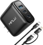 MINLU 65W USB C Charger Block,GaN 3-Port Compact Fast PPS Type C Wall Charger with 6Ft 100W 2 in 1 USB-C/L Cable,Fast Charging for MacBook Pro/Air,iPad,iPhone 17/16/15 and More Series,Galaxy S24 UItra - Image 2