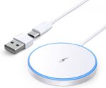 Magnetic Wireless Charger 15w Apple Mag-Safe Charger for iPhone 17 Pro Max/17 Pro/17Air/17/16/15/14/13/12 Series AirPods Series LED Magnet Charging Pad Mag Safe Charger with Dual Charging Ports - Image 2