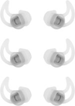 Medium Replacement Earbud Tips Silicone Earbud Caps Compatible with Bose QC20 QC20i SoundSport SIE2i IE2 IE3 Headphone Rubber Tips Earbud Covers 3 Pairs, White - Image 2