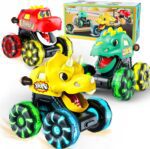 Monster Truck Toys Dinosaur Cars for Toddlers 1-3, Press and Go Cars Truck Toys for 1 2 3 4 5 Year Old Boys Girls Gift, Light Up Boy Toy Dinosaur Cars for 2 3 4 One Two Year Old Boy Birthday Gifts - Image 2